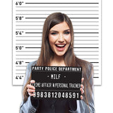 Birthday Party Mugshot Signs With Backdrop (20 Pack)