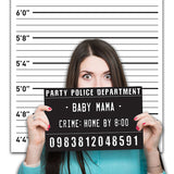 Birthday Party Mugshot Signs With Backdrop (20 Pack)