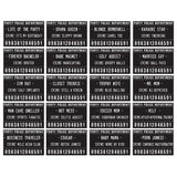 Birthday Party Mugshot Signs With Backdrop (20 Pack)